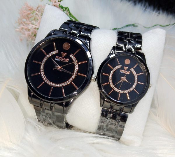 Pack of 2 Couple Watches Fortune Time Couple Watches (Without Box ) - Open Market Pakistan