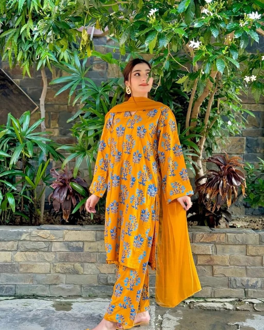 Elegant Mustard Stitched Sapphire Suits - Premium Linen Collection (2PC) - Open Market Pakistan