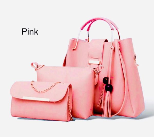 New Collection 3pcs Set Soft Leather Hand Bag - Open Market Pakistan