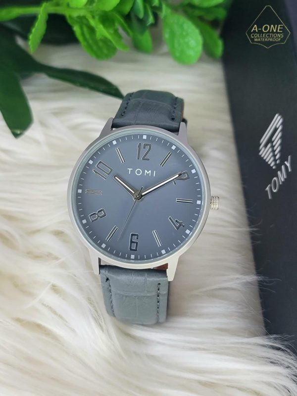 A+ Tomi Stylish Watch Leather Strap Watch - Open Market Pakistan