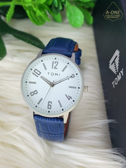 A+ Tomi Stylish Watch Leather Strap Watch - Open Market Pakistan