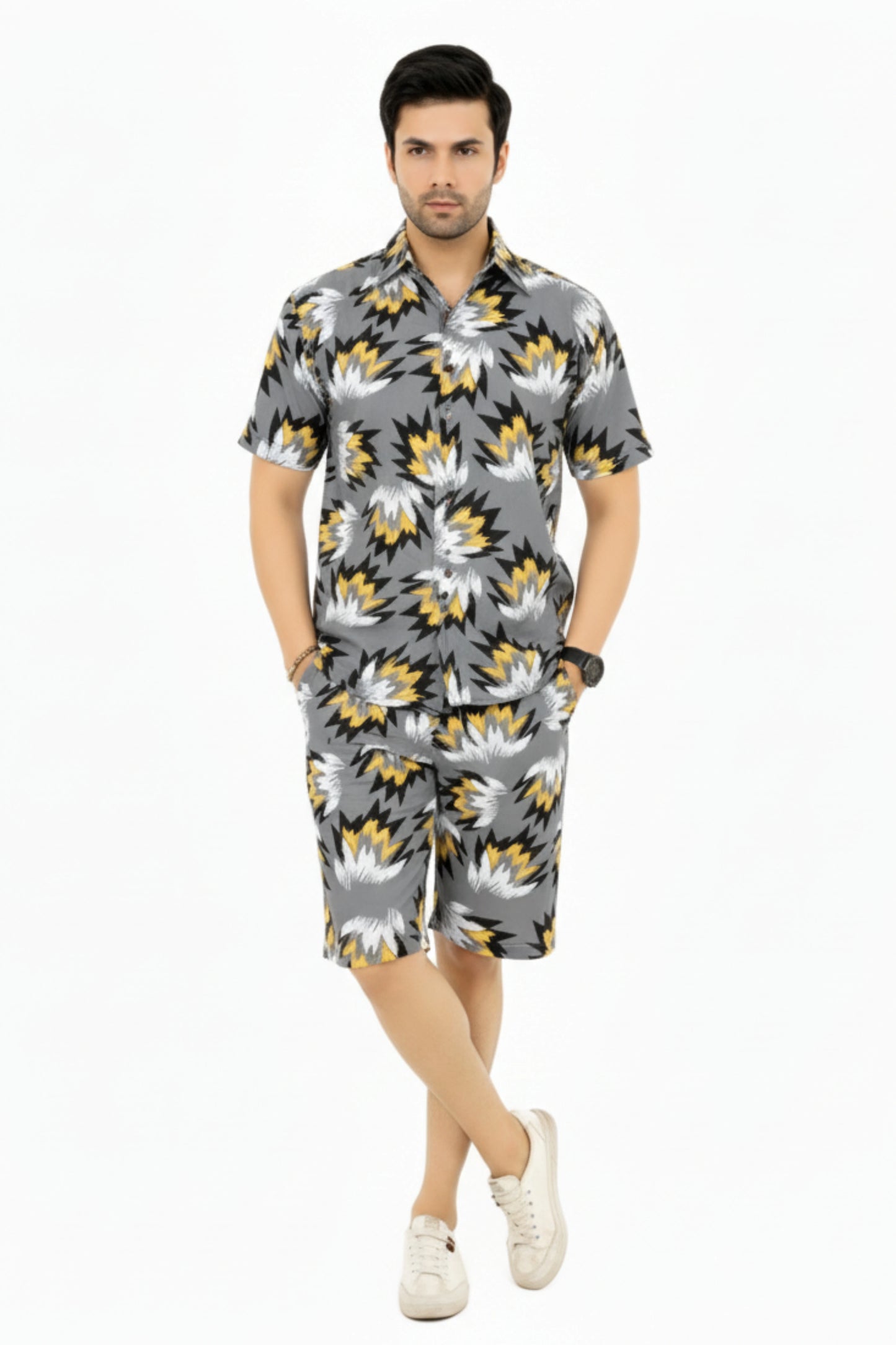 A016 – Cream Paradise Printed Set