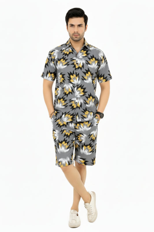 A016 – Cream Paradise Printed Set