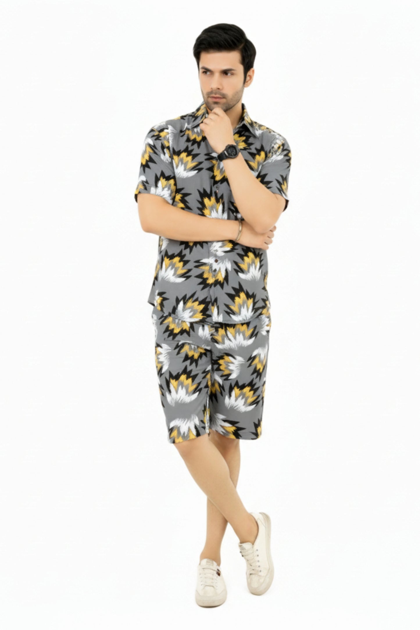 A016 – Cream Paradise Printed Set