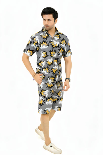 A016 – Cream Paradise Printed Set