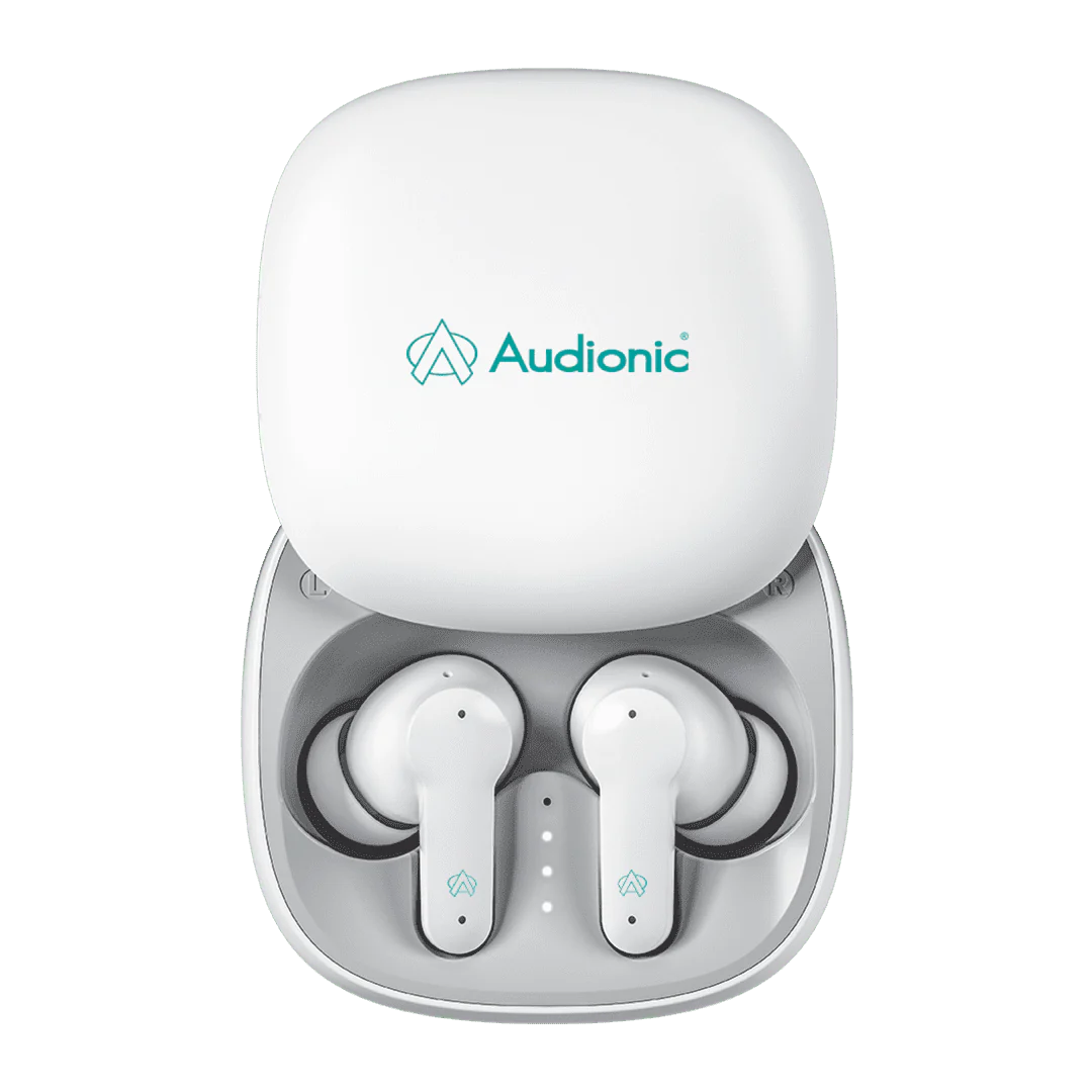 Audionic Airbud 550 (original) Quad MIC ENC Earbuds, Gaming Mode, IPx4 Water Proof TWS Wireless Earbuds With 26 Hour Playtime