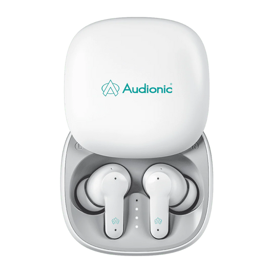 Audionic Airbud 550 (original) Quad MIC ENC Earbuds, Gaming Mode, IPx4 Water Proof TWS Wireless Earbuds With 26 Hour Playtime