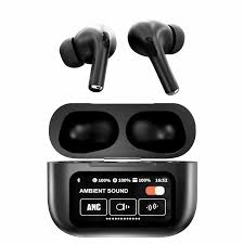 Airpods Pro With Digital Display – Anc And Transparency | Touch Volume Control Digital Screen Smooth Display Games | (color White) - Open Market Pakistan