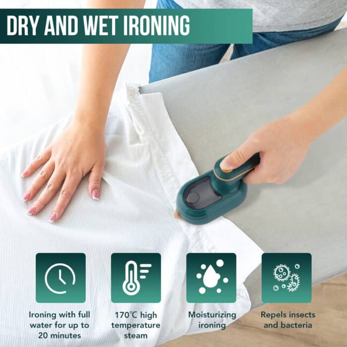 Portable Garment Steamer for Clothes, Lightable Professional Fabric Wrinkle Remover for Home & Travel, No Ironing Board Needed - Open Market Pakistan