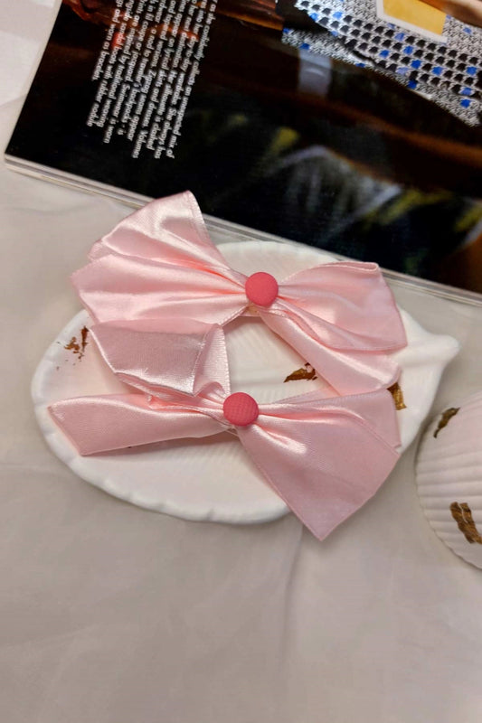 Satin Fabric Bow Hair Clip HC-008