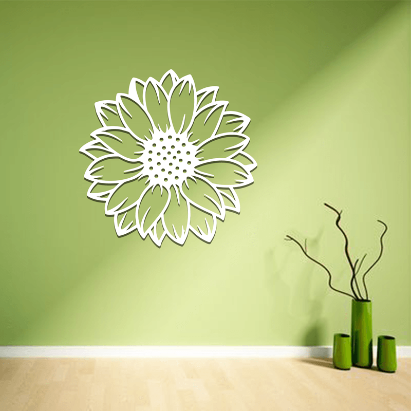 Sunflower-Shaped Acrylic Wall Frame Laser Cutting. - Open Market Pakistan