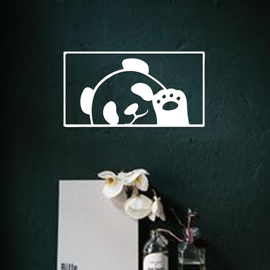 Beautiful Panda-Shaped Acrylic Wall Frame Laser Cutting in Classic Black & White