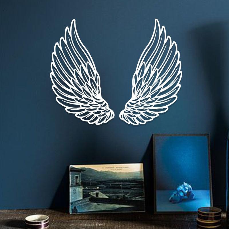 Laser Cutting Eagle Feather-Shaped Acrylic Wall Frame with Set of 2 panels. - Open Market Pakistan