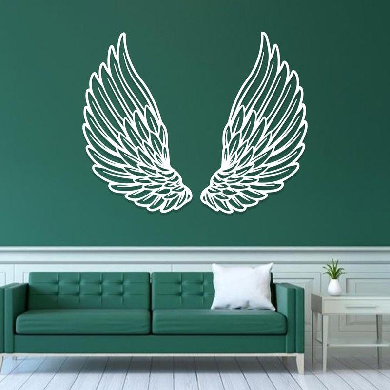 Laser Cutting Eagle Feather-Shaped Acrylic Wall Frame with Set of 2 panels. - Open Market Pakistan