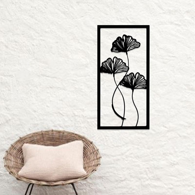 Impeccable Black & White Flower-Shaped Acrylic Wall Décor - Open Market Pakistan