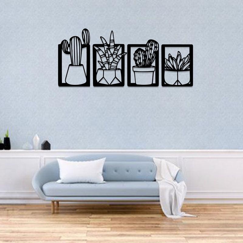 Flower-Shaped Acrylic Wall Frames in Black & White - Open Market Pakistan