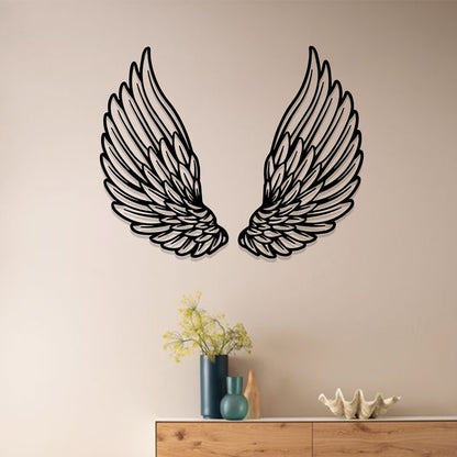 Laser Cutting Eagle Feather-Shaped Acrylic Wall Frame with Set of 2 panels. - Open Market Pakistan