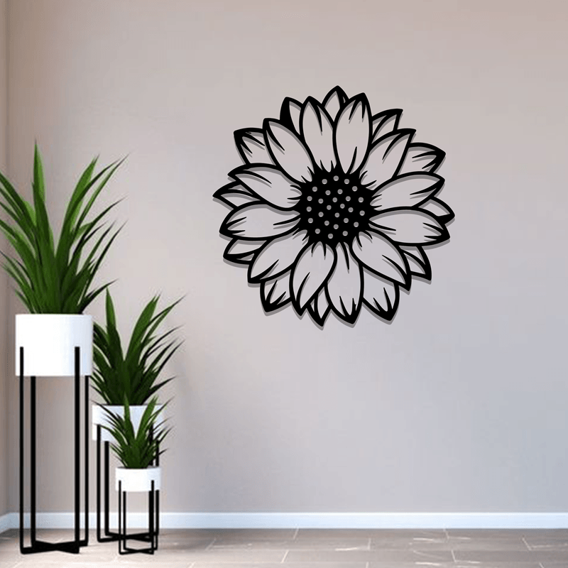 Sunflower-Shaped Acrylic Wall Frame Laser Cutting. - Open Market Pakistan