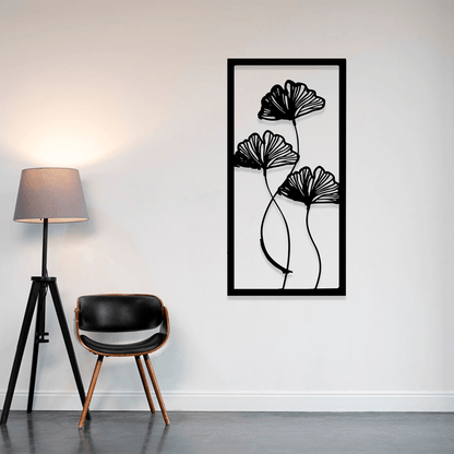 Impeccable Black & White Flower-Shaped Acrylic Wall Décor - Open Market Pakistan