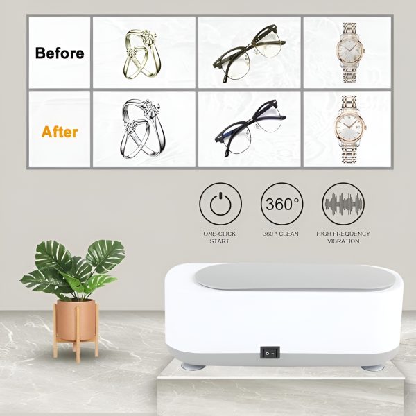 Ultrasonic Cleaner Jewelry Watch Eye Glasses Ring Makeup Brush Cleaning Machine (Random Color) - Open Market Pakistan